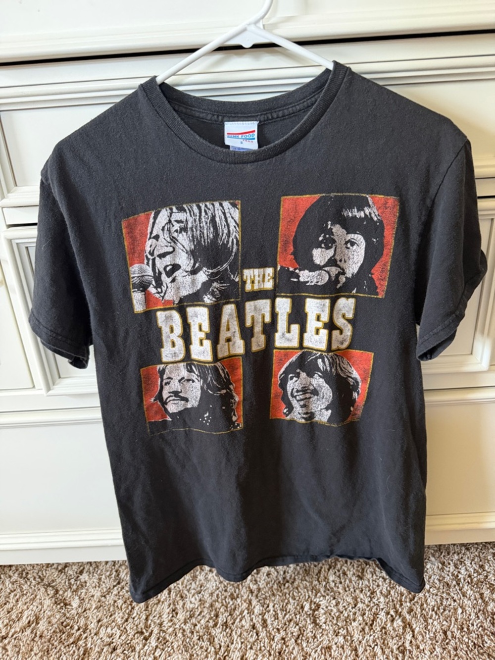 Junk Food Clothing The Beatles Graphic Tee - Black with Red Accents